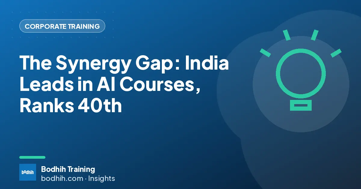 The Synergy Gap: India Leads in AI Courses, Ranks 40th