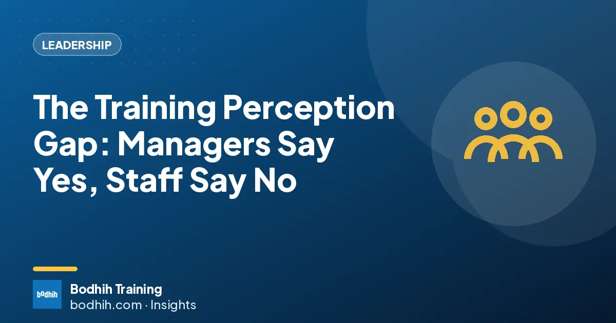 The Training Perception Gap: Managers Say Yes, Staff Say No