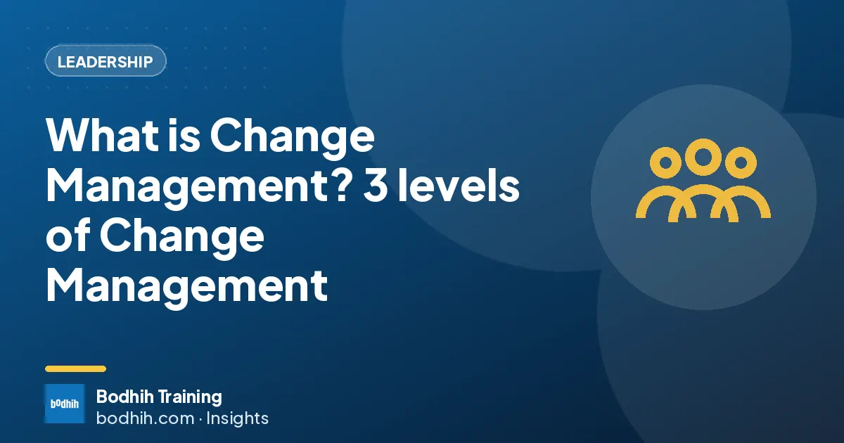 What is Change Management? 3 levels of Change Management