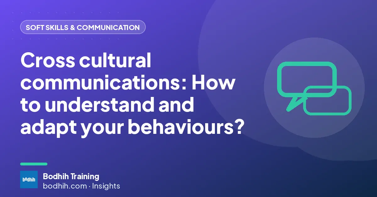 Cross cultural communications: How to understand and adapt your behaviours?