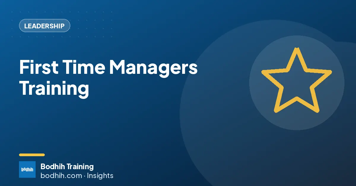 First Time Managers Training