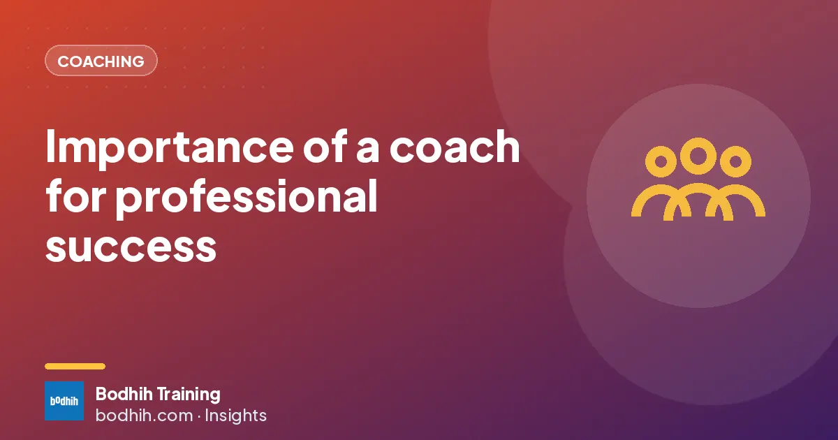 Importance of a coach for professional success
