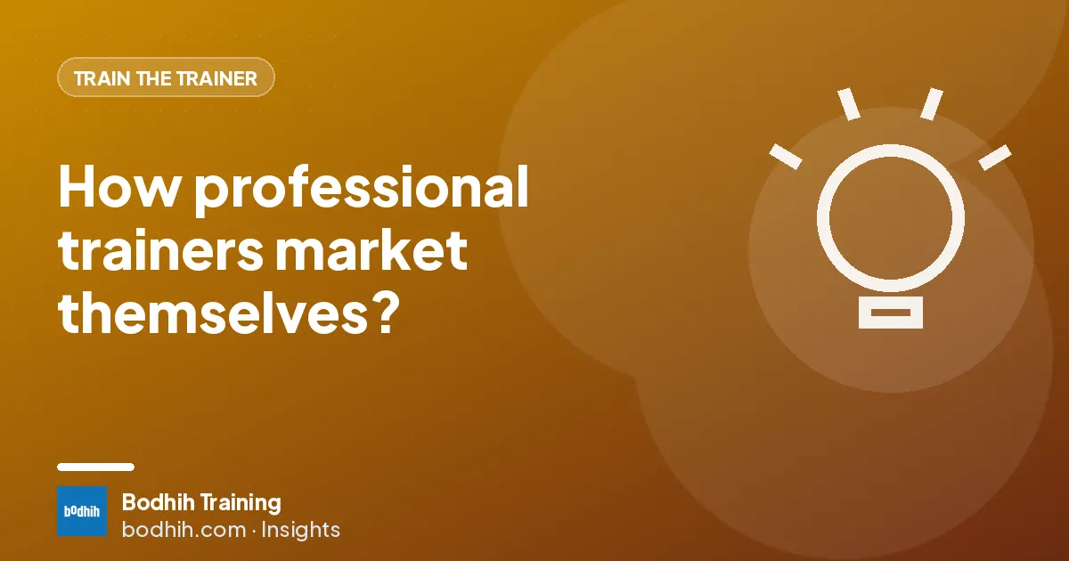 How professional trainers market themselves?