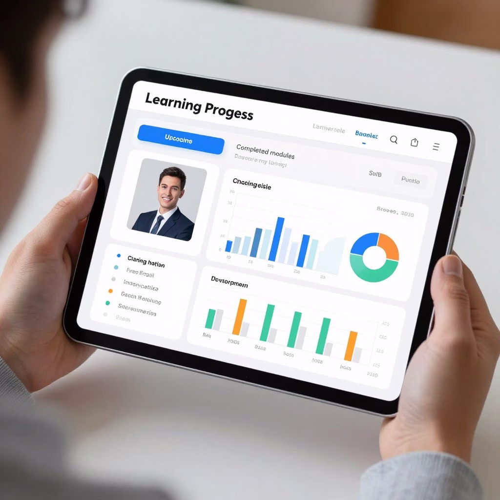 Manager tracking learning progress on Bodhih platform